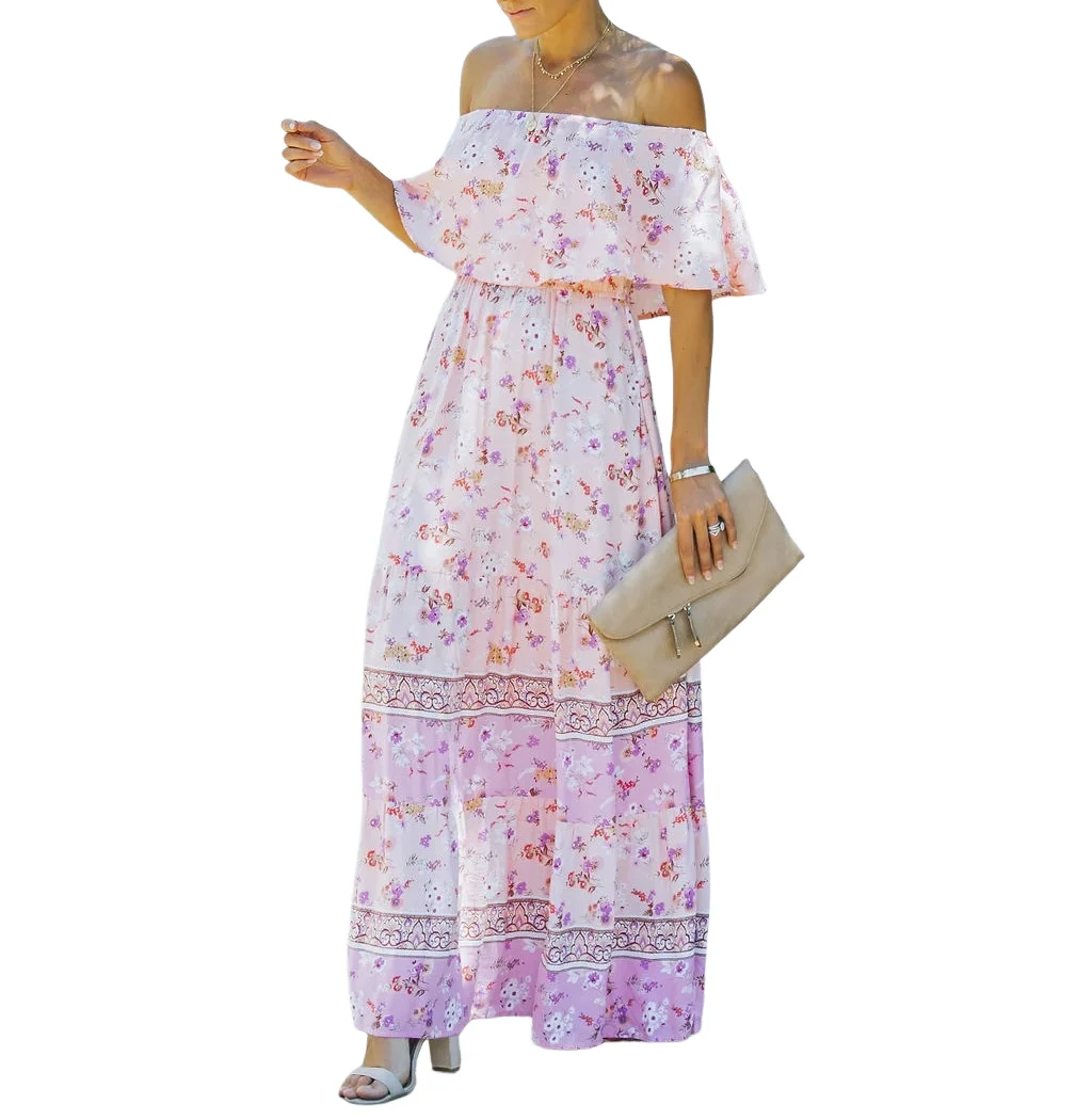 Vestido Mexicano Con Bordado Floral De Manga Abullonada Naranja, Vestido De México Vintage Para Mujer, Kaftan De Verano Colorido, Vestido De Destino Tropical, Fiesta - México