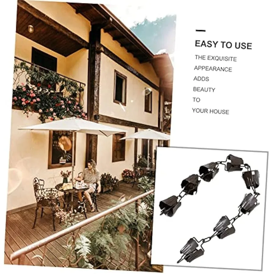 Garden Rain Chain Hook Rain Jacket Chain Decor Waterproof Outdoor Wind Chimes Garden System Gutter Wind Chimes for O
