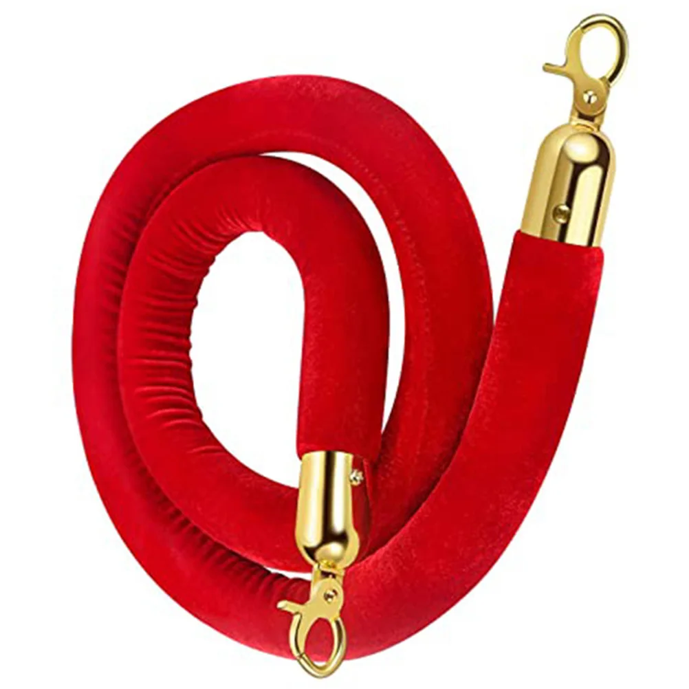 Stanchion Rope Crowd Control Rope Queue Barrier Cordon Lanyard Guard Bar Lanyard Small Metal Decorative Reusable