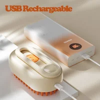 Cat Dog Pet Grooming Comb with Electric Spray Water Steam Soft Silicone Brush Kitten Pet Bath Brush Massage Pet Hair Remover 3