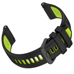Premium Silicone Soft Watch Band - Elegant and Versatile 22mm Strap - 1pecs 20MM (Black Green)