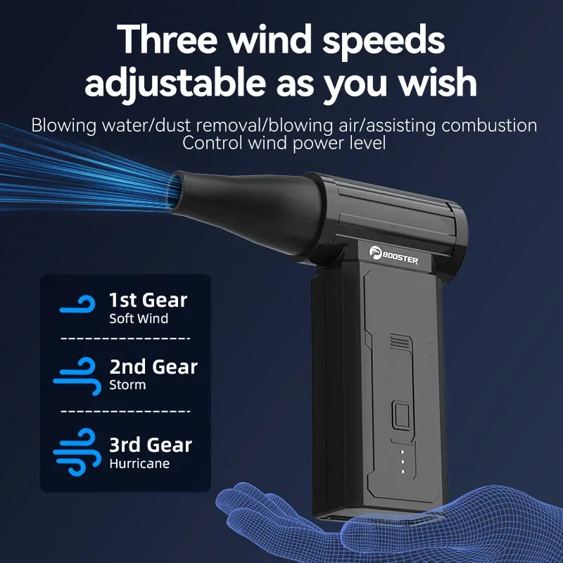 JetFan X3 Portable Cordless Air Blower – 100,000 RPM Brushless Turbo Fan, Strong Air Duster & Keyboard Cleaner 3