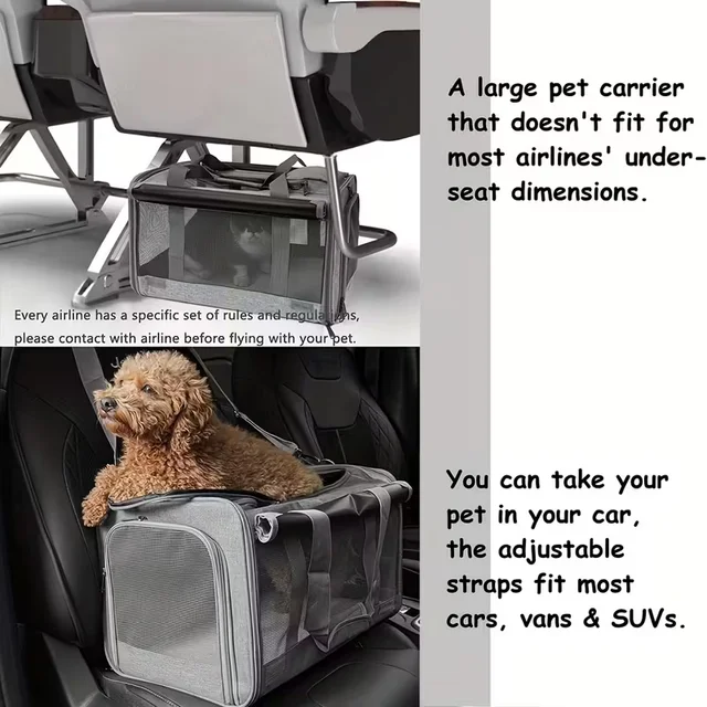 [Airline Approved Pet Carrier] Durable, Breathable Medium Cat And Small Dog Carrier 3