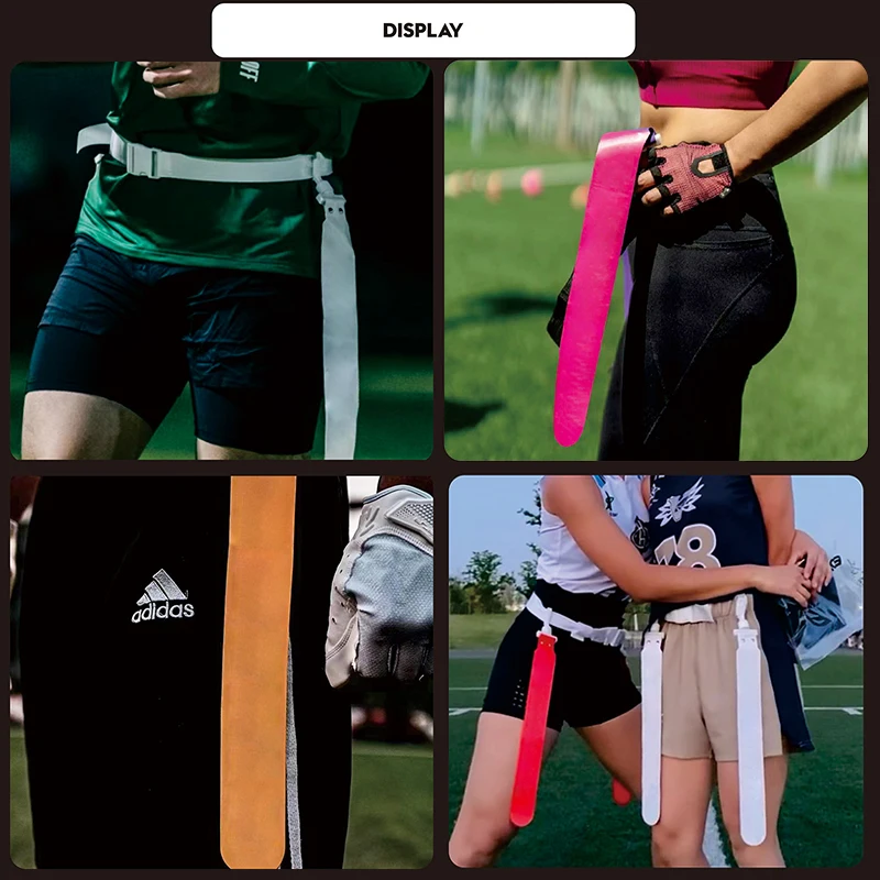 1PC Sports Waist Flag American Rugby Waist Flag Adjustable Competition Training PVC Adult And Child Equipment