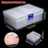 Transparent Plastic Box, Paper Clip Packaging Box, Girls' Accessories, Portable Handheld, Handmade Materials Desktop Storage Box 6