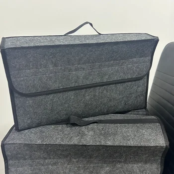Gray Anti Slip Car Trunk Organizer Bag 1