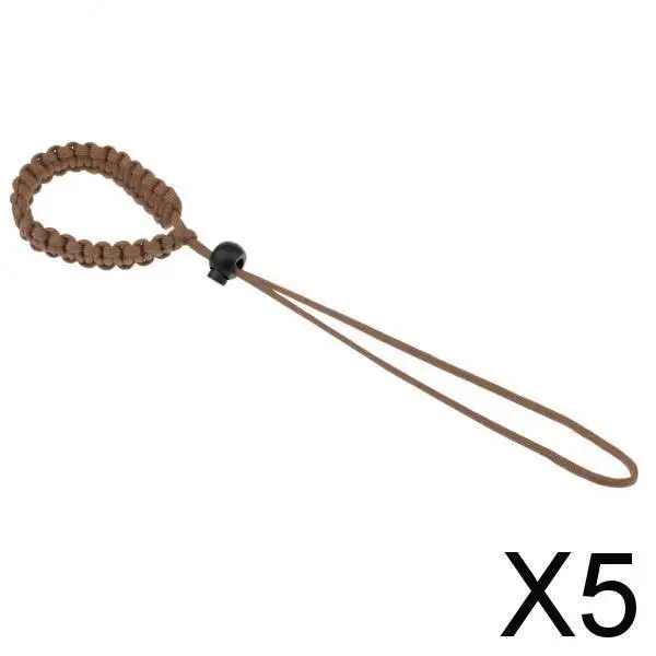 

5-кратный регулируемый ремешок на запястье для камеры, Плетеный Паракорд, ручной ремешок, коричневый ремешок
