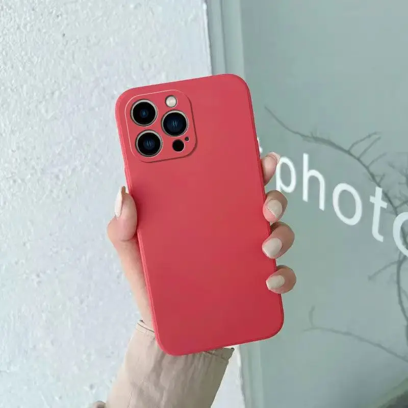 Pure Color Liquid Silicone Shockproof Case - Premium Protective Shell