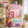 Cartoon Animal Doll Machine Coin Operated Play Game Claw Catch Toy Mini Claw Machine Clip Doll Game Machine with Sound and Light 4
