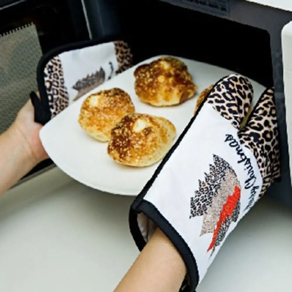 Insulation Christmas Microwave Glove Potholder Thickening Printing Insulation Pad Anti-Heat Christmas Oven Mitts 2Pc/Set silicone oven mitts kitchen gloves silicone oven gloves cotton pot holders