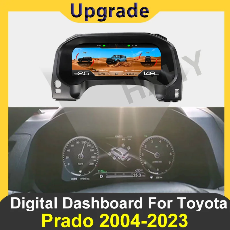 2025 último grupo de instrumentos LINUX Digital Original para coche para Toyota Prado 2004-2022 LCD Speedmeters reproductor de tablero 1