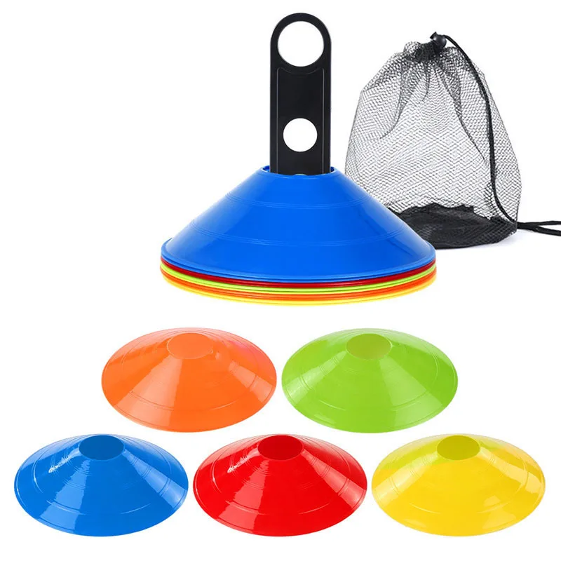 

Soccer Training Sign Dish Pressure Resistant Cones Marker Discs Bucket Outdoor Basketball Football Training Sports Accessory