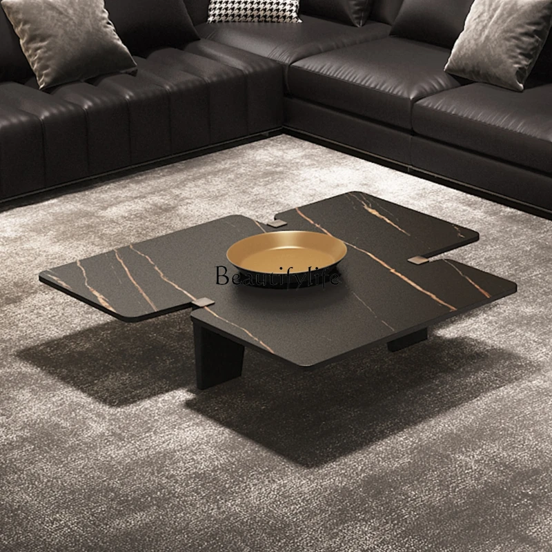 

Italian Light Luxury Stone Plate Coffee Table Modern Minimalist Creative Strange Shape Marble Tea Table Nordic Minimalist