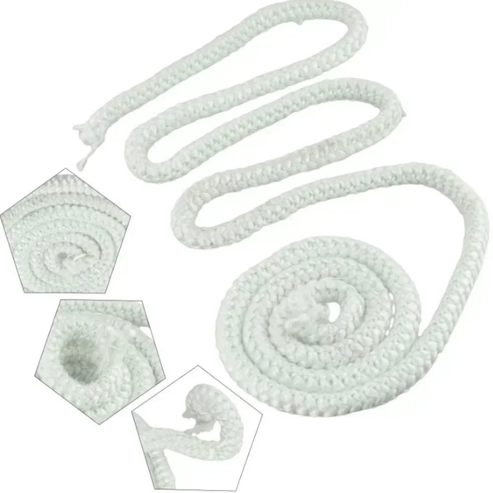 Fireplace Sealing Rope Fiberglass Gasket Cord Stove Door Fireplace Cord Woodburner Rope 6mm*2.5m/14mm*2m/16mm*2m
