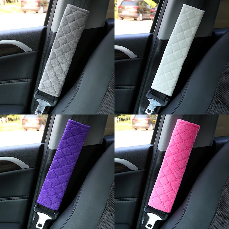 Universal Car Seat Belt Cover Adjustable Plush Car Safety Belt Cover