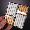 3 Sizes 84mm Length Cigarette Box Portable High Quality Wave Brass Metal Cigarette Case Mini Box Silver Golden Color 3
