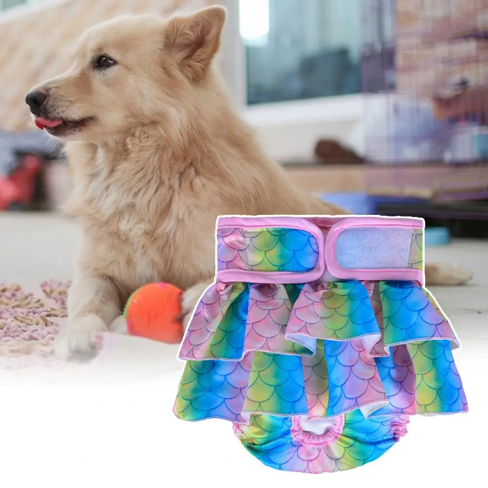 Dog Diapers Female Washable Quick-Drying Breathable Super Soft Polyester Dog Sanitary Panties Reusable Dog Diaper Pet Supplies dog diapers pet diapers dog nappies