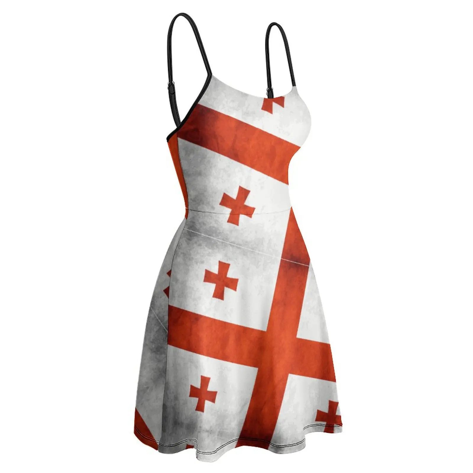 

Sexy Georgia Georgian Flag National Flag of Georgia Five Cross Flag Women's Sling Dress Funny Vacations Woman's Clothing Sus