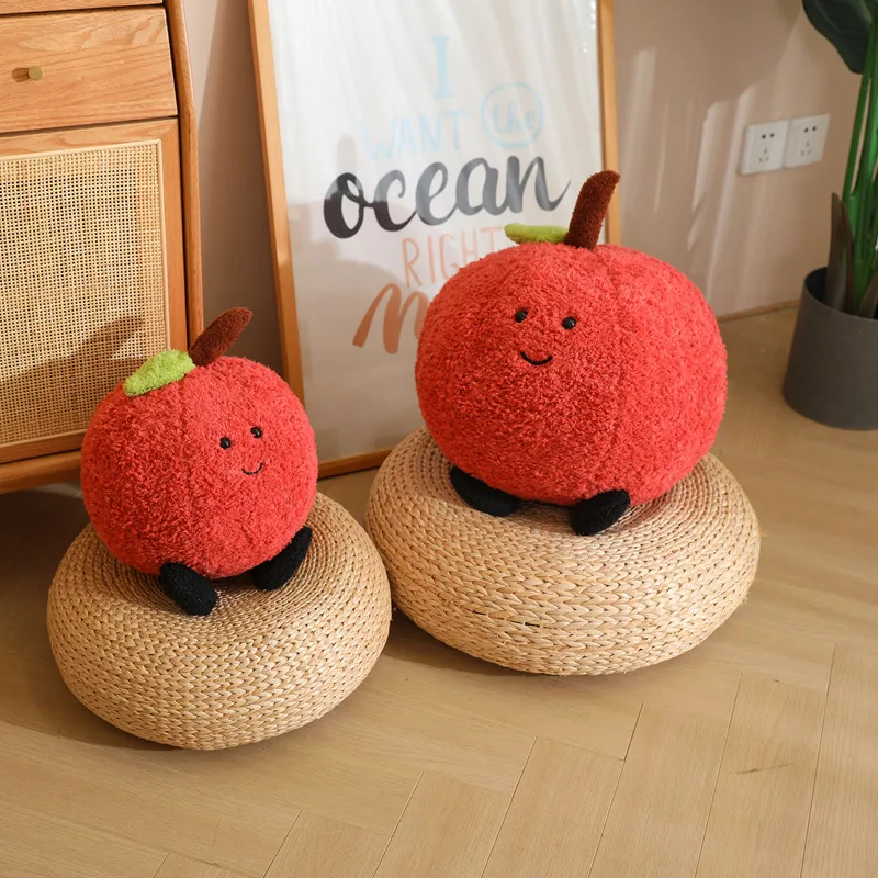 Simulation Cute Smile Face Plush Fruit litchi Plush Toys Cartoon Stuffed Plants Soft Unique Funny Doll Pillow Sofa Cushion Decor