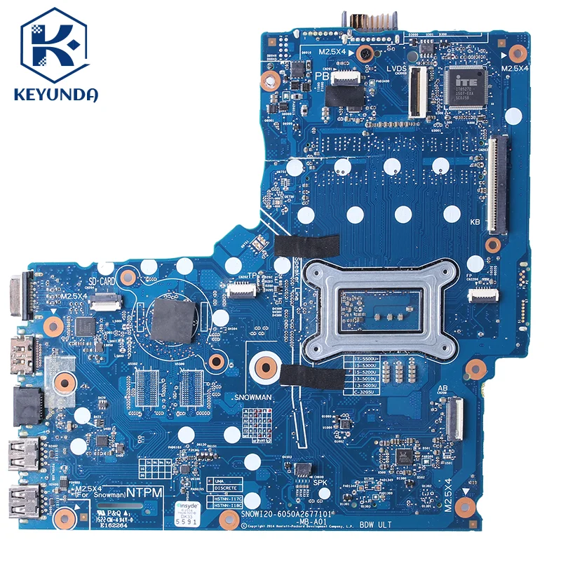 For HP 350 G2 Notebook Mainboard 6050A2677101 796389-501 SR23Z i3