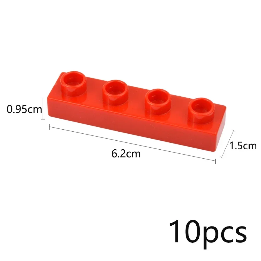 Large Building Blocks Set - 10 Piece Educational Creative Brick Kit