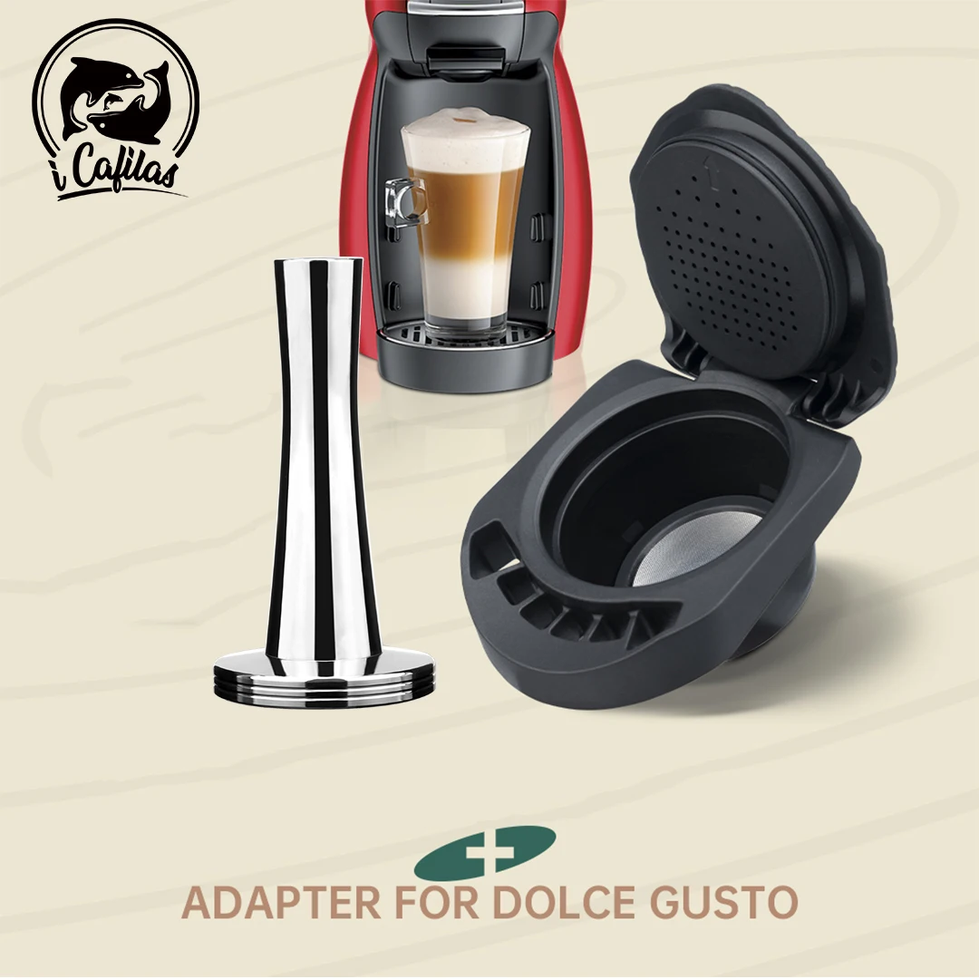 Icafilas Refill Riutilizzabile Dolce Gusto Capsule Adapter Per Genio S Piccolo Xs Machine Coffee Capsule Converti Accessori Adattatore