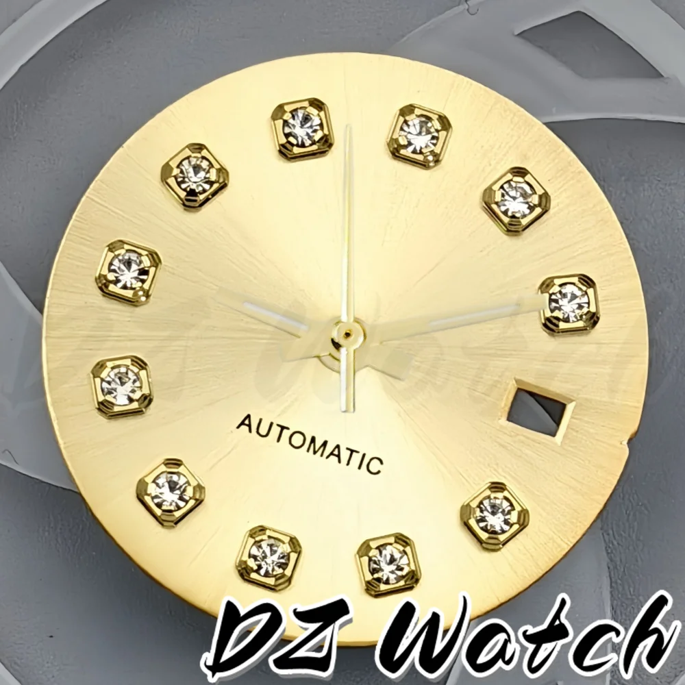 Stunning 20.5mm Multicolor Sunburst Watch Dial with Diamond Markers and Date Window