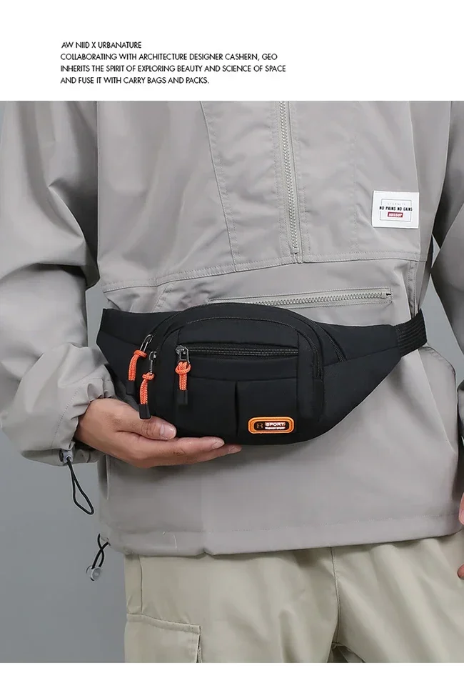 Multifunktionale wasserdichte Oxford-Hüfttasche – Gürteltasche mit großem Fassungsvermögen für Männer und Frauen, langlebig, Unisex, Riñoneras Para Hombre – Detail 12