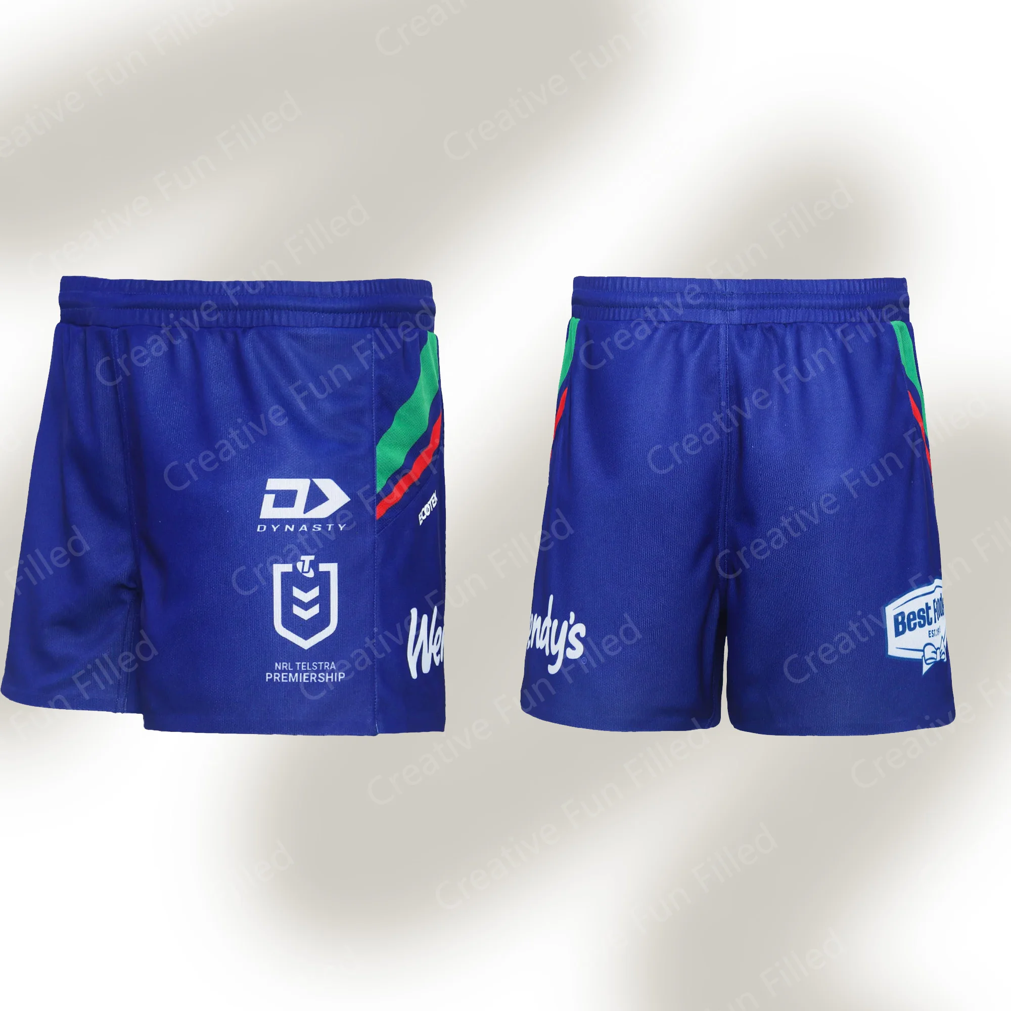 Australia Summer NRL Warriors Dynasty Basketball Shorts Oversized Cartoon Kids/Adults Shorts Jersey kids shorts basketball shorts mens sports shorts