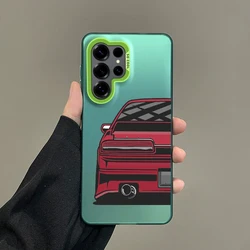 Vibrant Silver IMD Phone Case with Japan JDM Sports Car Design - Samsung S20Ultra (B4 - Green)