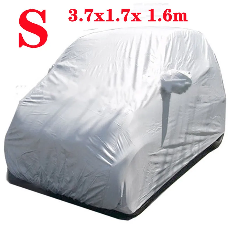 범용 S/M/L/XL/XXL 자동차 커버, 스마트 아웃도어 풀 카 커버, 태양 UV 보호, 차체 태양 비 방진 방수 커버 