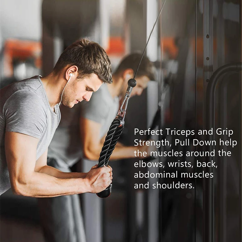 INOOMP Corde à triceps avec fixation de câble durable pour entraînement
