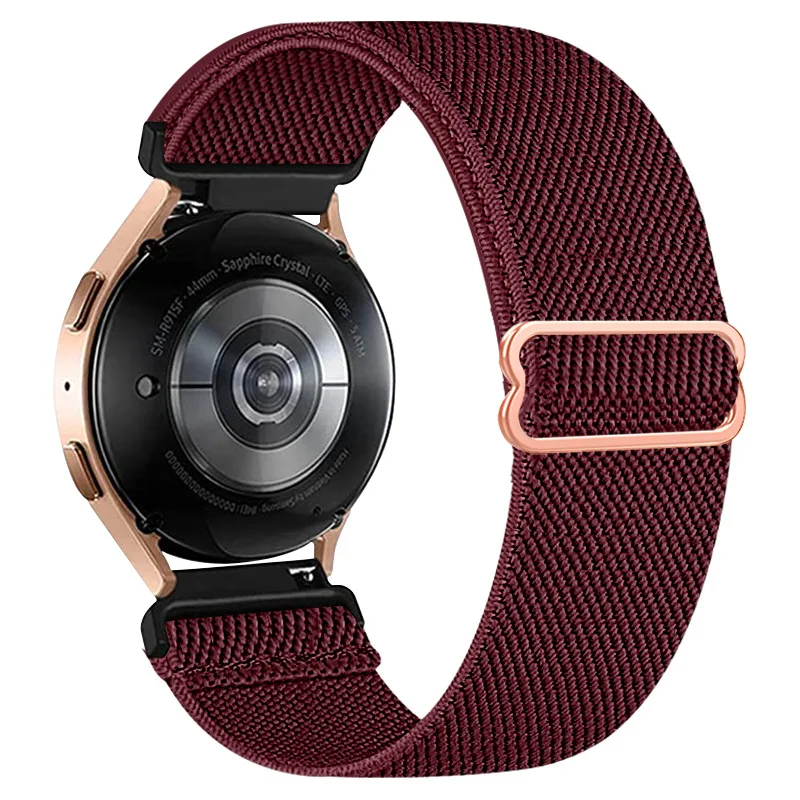 Adjustable 20mm Nylon Elastic Smartwatch Strap