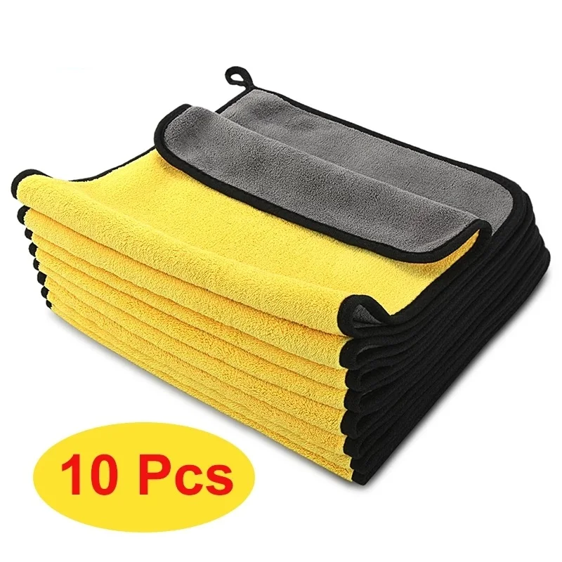 3/5/10 pcs Extra Soft Car Wash Microfiber Towel Car Cleaning Drying