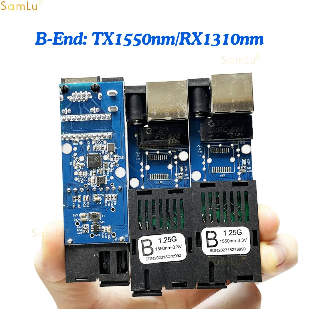 1-10Pair Mini Gigabit Fiber Optical Media Converter UPC/APC SC-Port 10/100/1000Mbps Single Mode 3km POST FREE