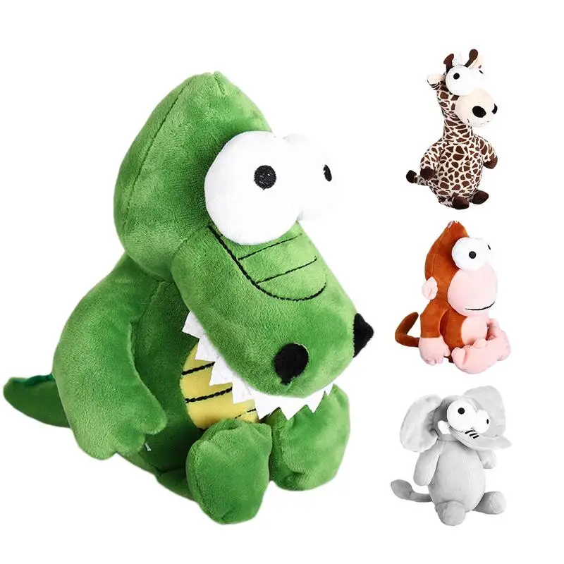 

Plush Monkey Stuffed Animal Cuddly Big Eye Forest Animal Doll Huggable Sensory Plushie Hugging Dolls Monkey Stuffed Animal