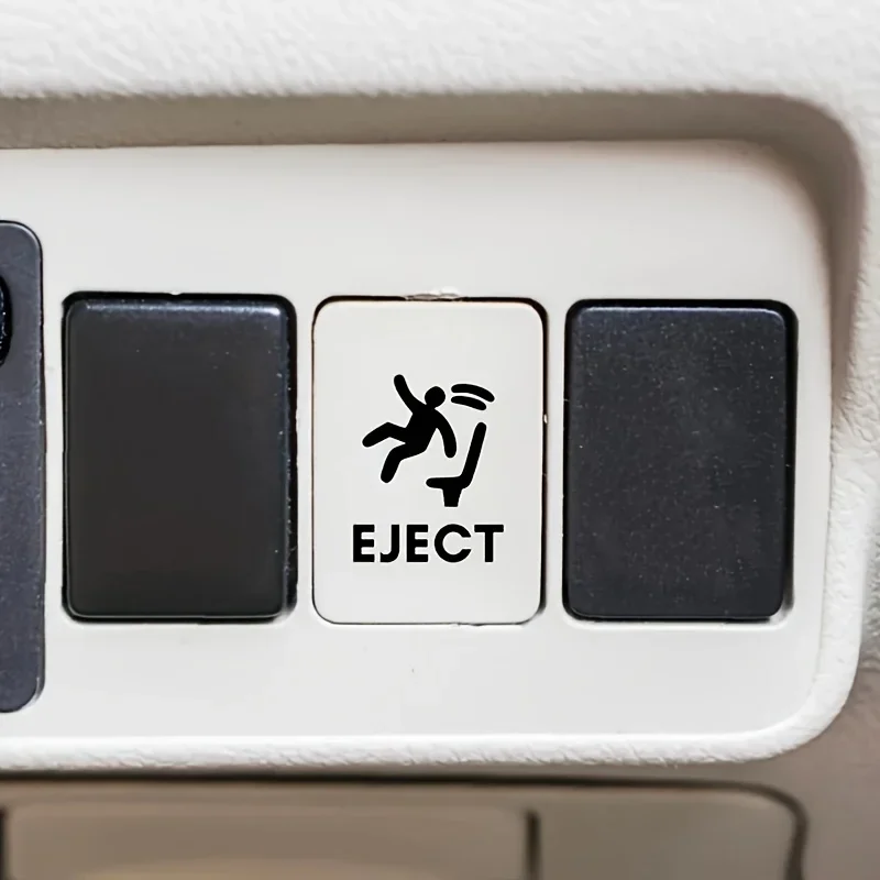 4개의 '유머러스한 'EJECT' 스티커 ? 자동차 내부 버튼, 노트북, 사무용품, 노트북 등에 사용하여 재미있는 장난 분위기를 연출하기에 완벽합니다.