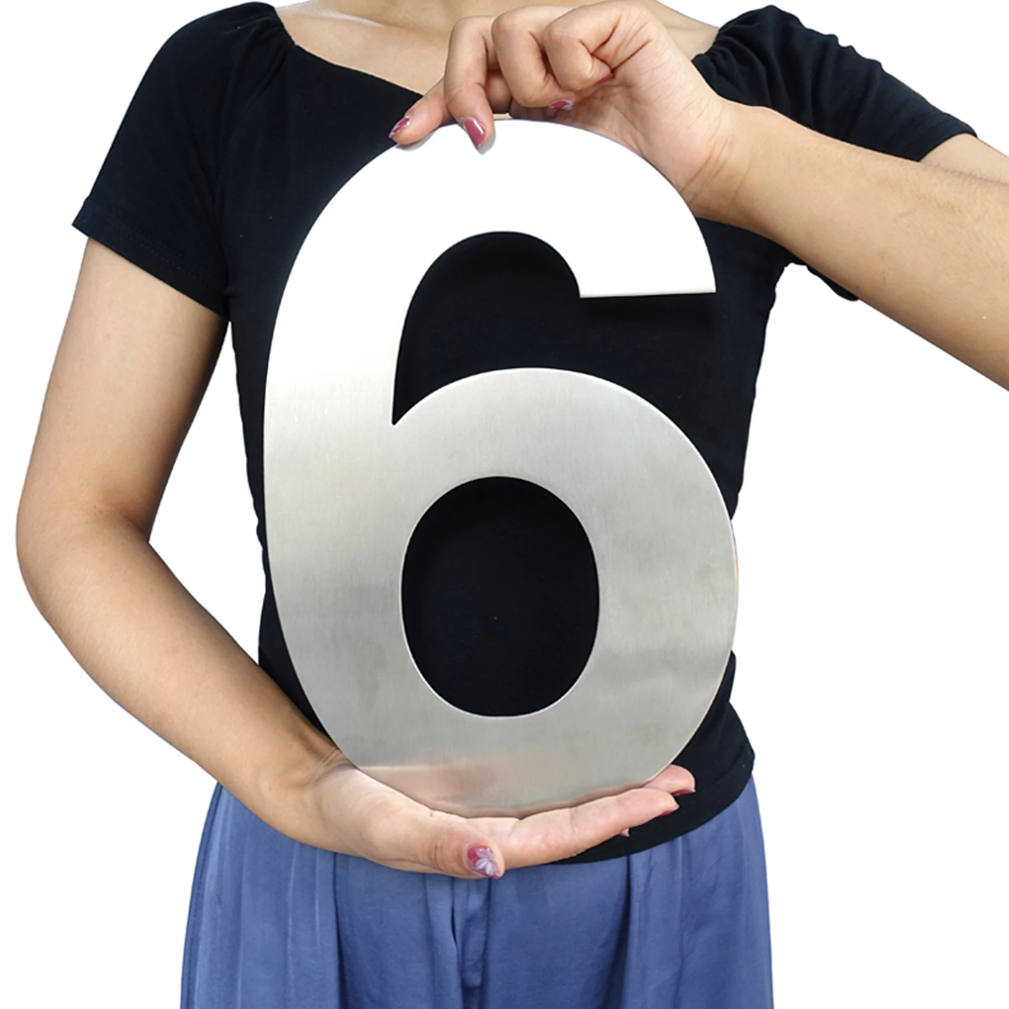 Numeri Civici HASWARE In Lega Di Zinco - 10cm, Colore Nero, Per Esterni, Impermeabili - Foto 8