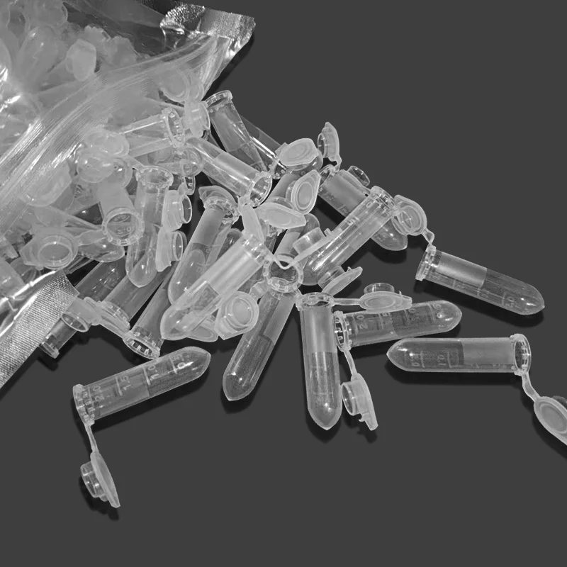

500Pcs/Bag 2ml Micro Centrifuge Tube Test Tube Vial Clear Plastic Vials Container Snap Cap With Scale Test Tubes PCR Tube