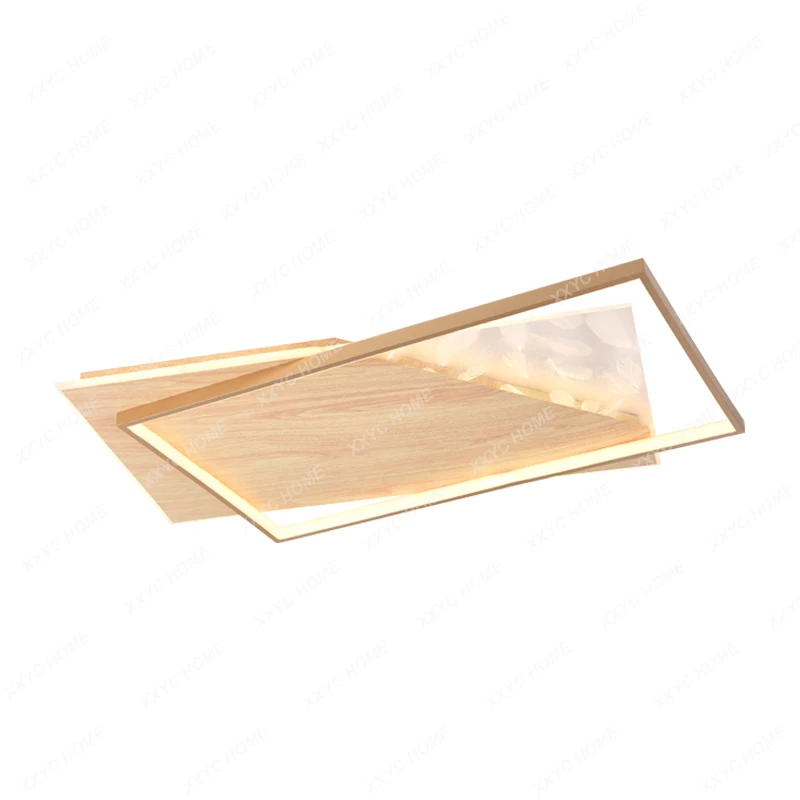 

Modern Simple Rectangular Ceiling Lamp Japanese Feather Bedroom Light