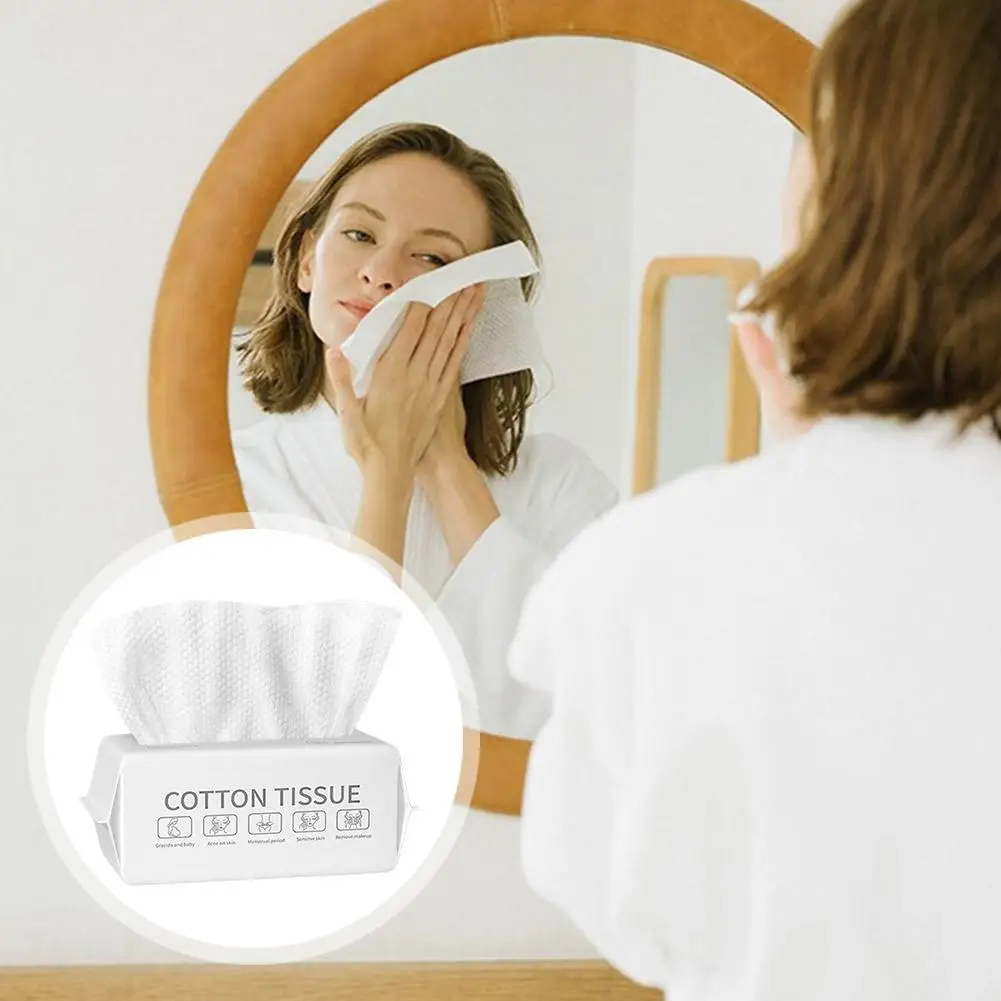 

50/100PCS Disposable Wash Face Towel Clean Face Towel Cotton Makeup Make Facial Tissue of Remove Towel G4H8