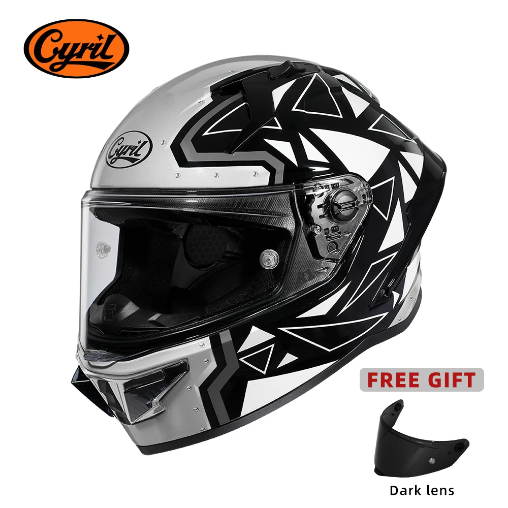 

Full Face Motorcycle Helmet DOT ECE Approved Helmet for Men Women Original CYRIL Cascos Para Moto