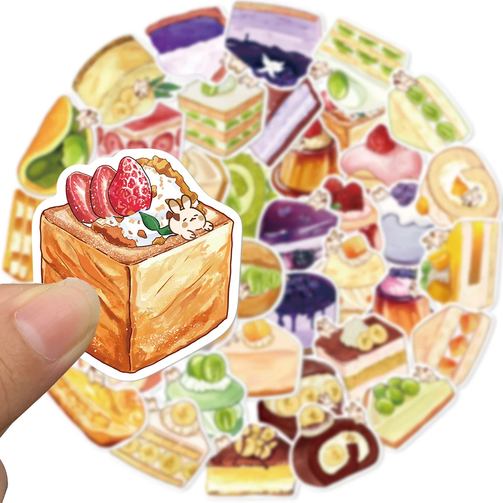 

10/20/40pcs Dessert Painting Stickers Decals Cartoon Graffiti DIY Notebook Luggage Wall Decoration PVC Sticker