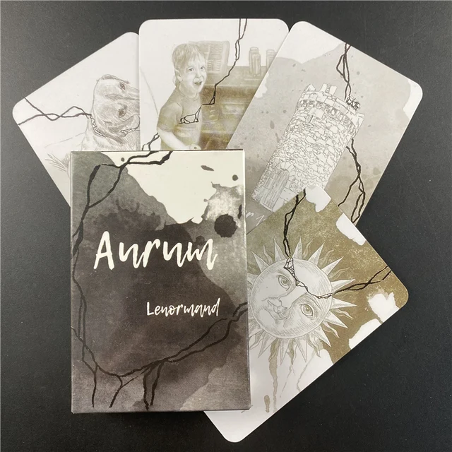 Aurnm Lenormand Tarot Cards High Quality Board Games Oracle Card for Fate Divination English Version Vintage