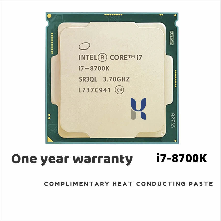 Intel Core i7-8700K i7 8700K 3.7 GHz altı çekirdekli oniki iplik CPU ...