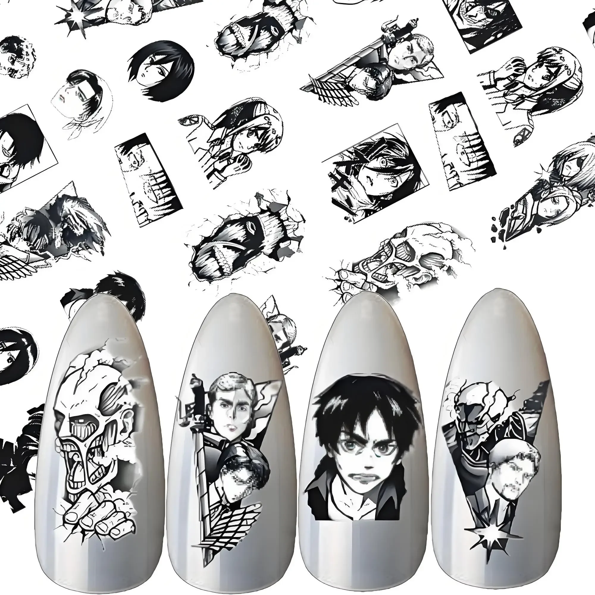 TSC-357 Attack Titan Anime Evangelion 3d nail art sticker stamp decal nail slider decor nail stickers,nail art tools,nail art decoration,nail decals