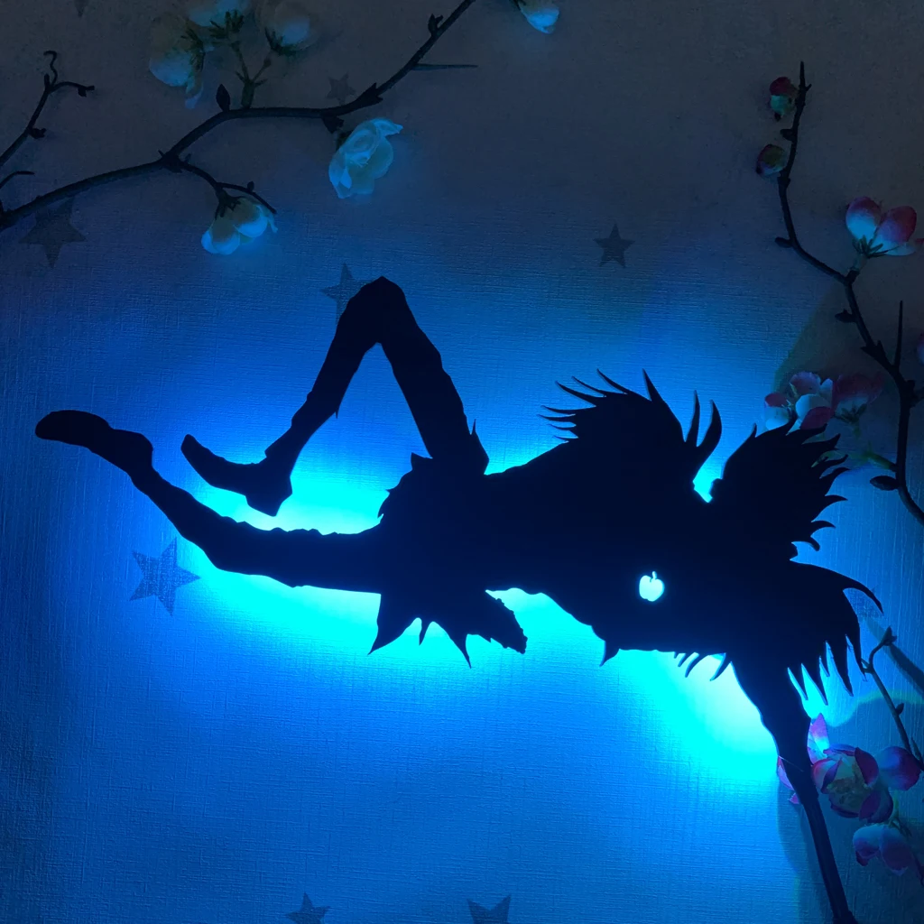 Lâmpada da silhueta do anime death note ry, iluminação para decoração ...