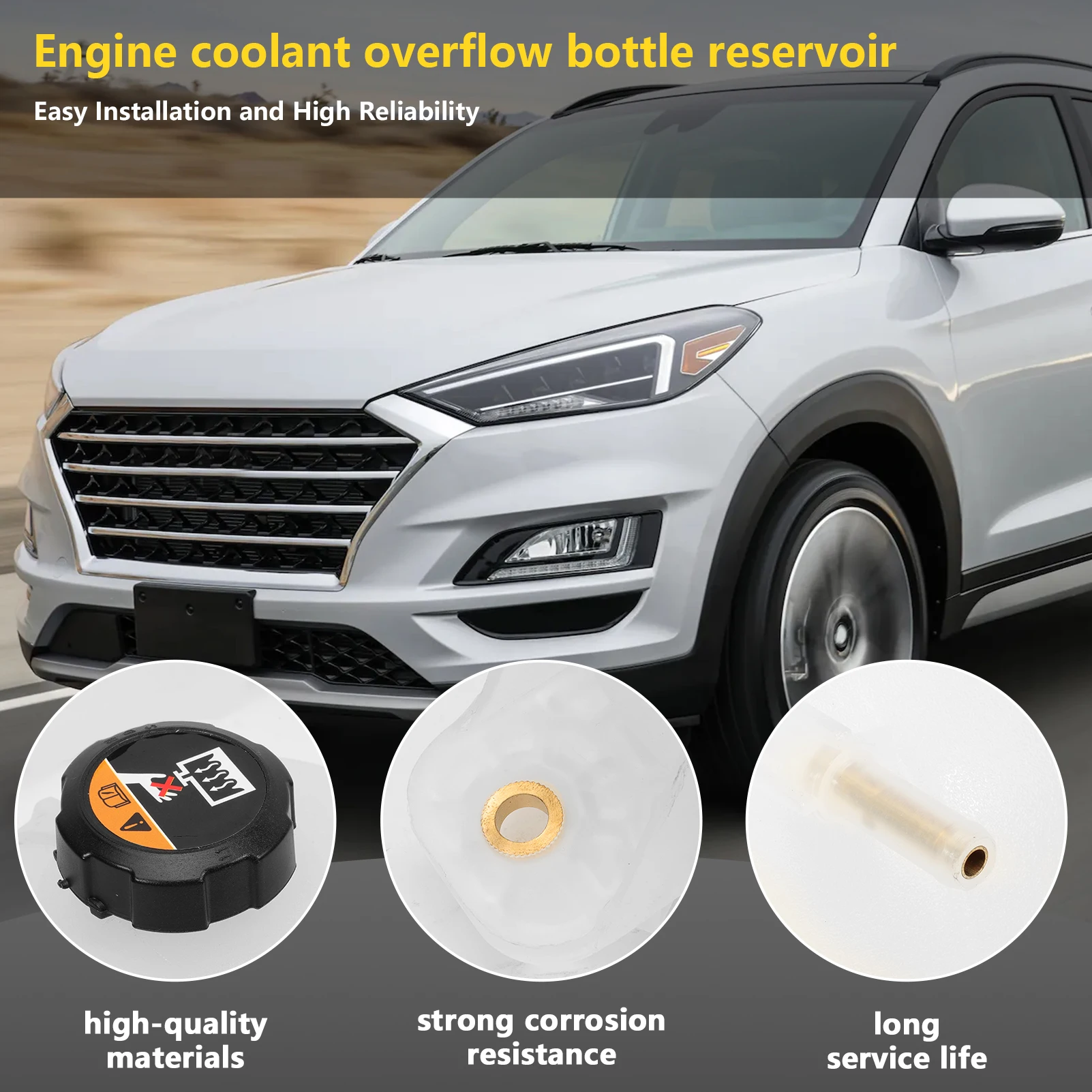 Engine Coolant Overflow Bottle Reservoir Replaces 25431D3600 25431-D3600 25431 D360 Fit for Hyundai for Tucson-engine coolant reservoir