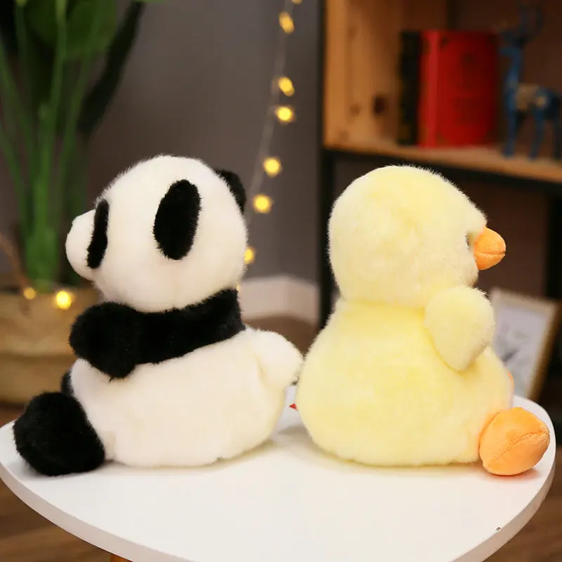 Cute Duck Panda Plush Toy Soft Stuffed Sofa Pillow Bear Cushion Animal Doll Baby Kids Chinese New Year Christmas Gift
