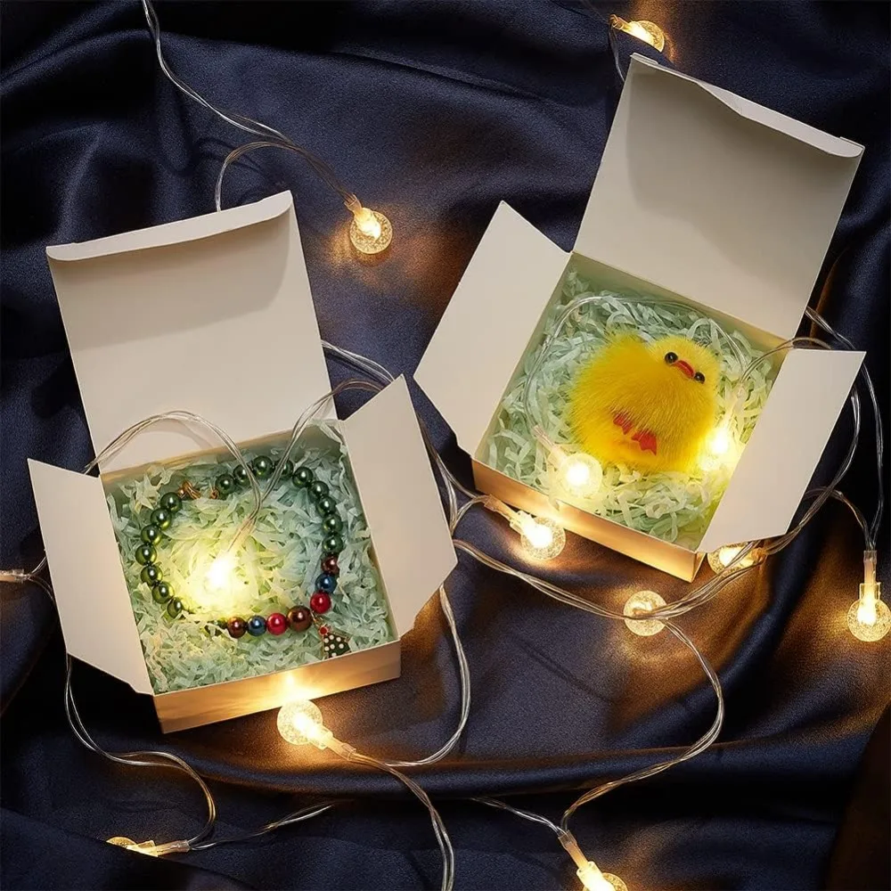 30pcs White Gift Box 3.5x3.5x1.5 Inch Kraft Paper Box Packing Cardboard Favor Treat Boxes Small Foldable Paper Gift